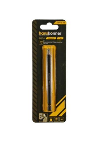 Бита PH2x110мм, сталь S2, Diamond, 1шт,Hanskonner-Tehinstrument