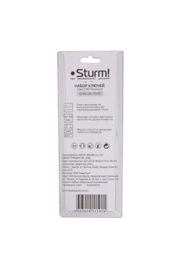 Набор шестигранных ключей 1, 5-10 мм, CrV, 10 шт, оксидированное покрытие  Sturm-Tehinstrument