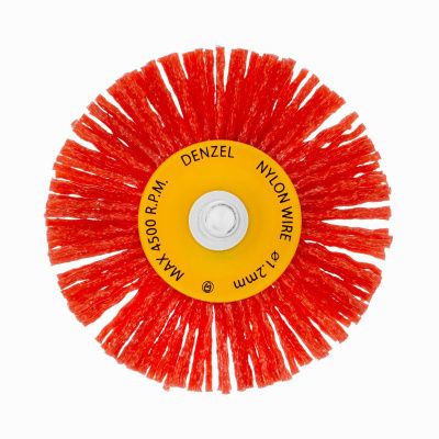 Щетка для дрели, 65 мм, Плоская, со шпилькой, нейлоновая щетина Denzel-Tehinstrument