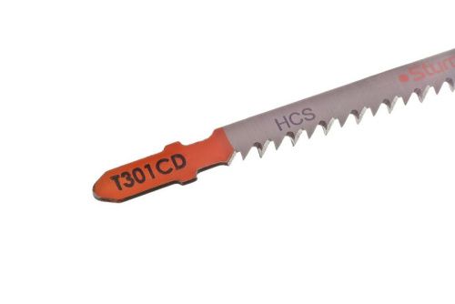 Пилки для лобзика по дереву T301CD, 5 шт, 115x90мм, шаг зуба 3мм, чистый прямой рез, HCS,  Sturm-Tehinstrument