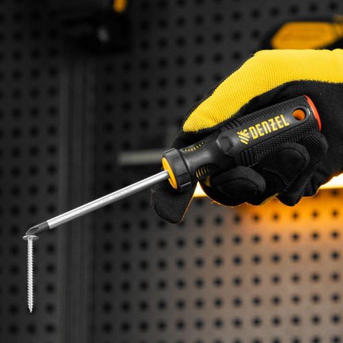 Отвертка, PH2х100 мм, S2, 3к рукоятка Denzel-Tehinstrument