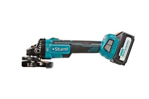CAG18125BLE  УШМ аккумуляторная б/щ  Sturm, 18В, 1BatterySystem, 125мм, плавн пуск, 1х4Ач,кейс-Tehinstrument