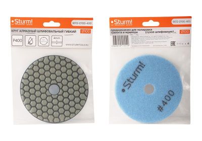 Круг шлифовальный гибкий  Sturm 9012-D100-400-Tehinstrument