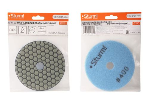 Круг шлифовальный гибкий  Sturm 9012-D100-400-Tehinstrument