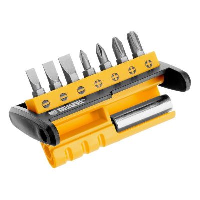 Набор бит с магнитным держателем Denzel S2, 8 шт -Tehinstrument