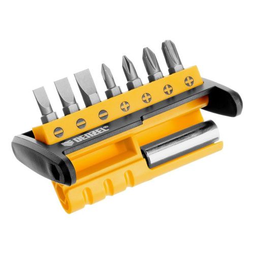 Набор бит с магнитным держателем Denzel S2, 8 шт -Tehinstrument