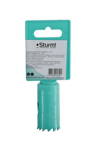 Коронка биметаллическая, 25 мм, 1/2",  Sturm-Tehinstrument