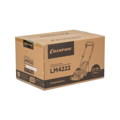 Газонокосилка CHAMPION LM4222 (2,2кВт 418мм 40л 20-70мм 1рычаг/6, 17кг 2в1)-Tehinstrument