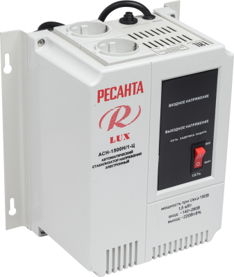 Стабилизатор напряжения серии LUX РЕСАНТА АСН-1500Н/1-Ц-Tehinstrument