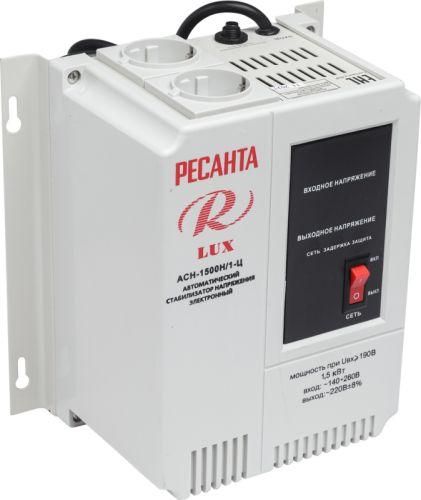 Стабилизатор напряжения серии LUX РЕСАНТА АСН-1500Н/1-Ц-Tehinstrument