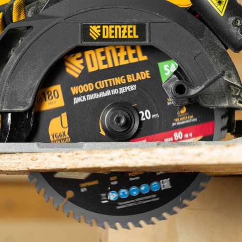 Пильный диск по дереву ф180 х 20 мм, 54зубьев Denzel-Tehinstrument