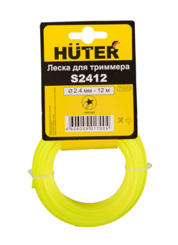 Леска Huter S2412 для триммера, 2.4 мм, звезда-Tehinstrument