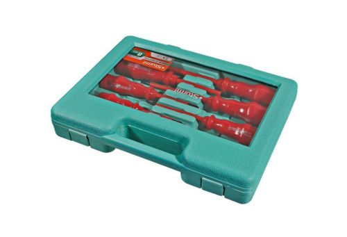 Набор отверток диэлектрических 8 шт, пластиковый кейс, CrV  Sturm-Tehinstrument