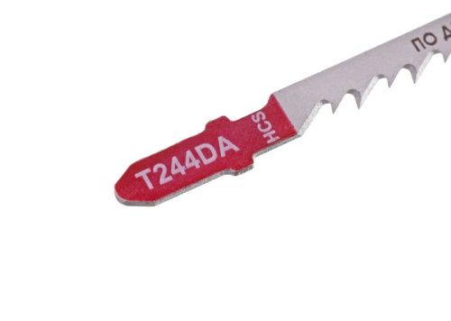 Пилки для лобзика по дереву T244DA, 5 шт, 100х74мм, шаг зуба 4мм, быстрый фигурный рез, HCS, БОЕКОМПЛЕКТ-Tehinstrument