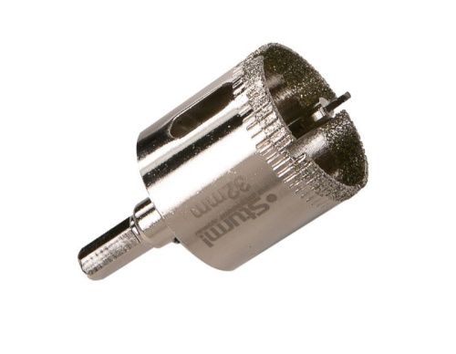 Коронка алмазн. По керам. Плитке и стеклу 32 х 55 мм с центрир. Сверл.  Sturm-Tehinstrument