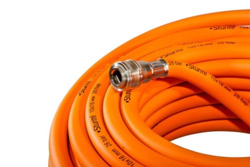 Шланг для компрессора комбинированный резиновый/ПВХ 20 м, 10x16 мм, соединение рапид  Sturm-Tehinstrument