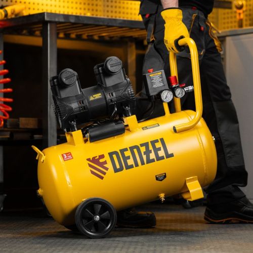 Малошумный безмасляный компрессор Denzel DLP-1500/50-Tehinstrument
