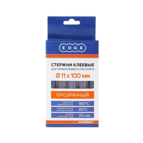 Стержни клеевые прозрачные (11х100 мм, 10 шт.), Patriot-Tehinstrument