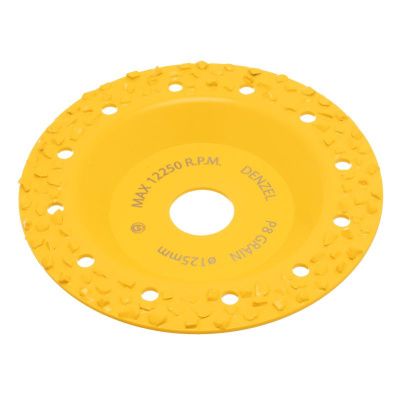 Чашка твёрдосплавная зачистная Denzel,125 мм, плоская, крупное зерно #8-Tehinstrument