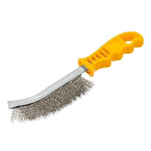 Щетка металлическая с пластмассовой ручкой, нержавеющая проволока DENZEL-Tehinstrument