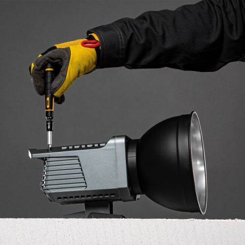 Отвертка с набором бит и торцевых головок для точных работ, гибкий привод, 48 шт, CrMo Denzel-Tehinstrument