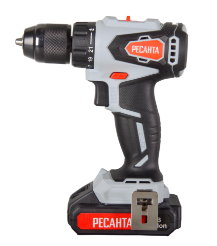 Дрель-шуруповерт аккумуляторная Ресанта ДА-20-2ЛК-Б (2,0 А/ч) (бесщеточный двигатель)-Tehinstrument
