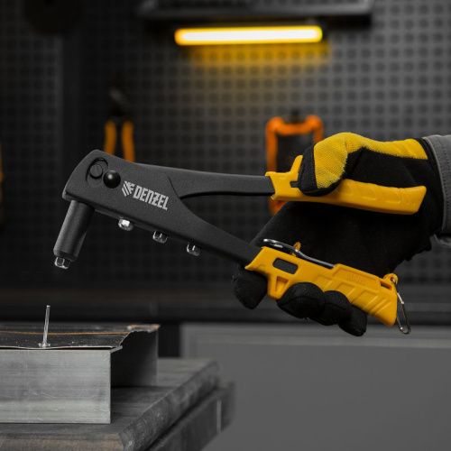 Заклепочник ручной, 255 мм, заклепки 2,4-3,2-4,0-4,8 мм Denzel-Tehinstrument