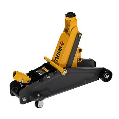 Домкрат гидравлический подкатной с фиксатором, 2,8 т, 135-385 мм, в кейсе Denzel-Tehinstrument