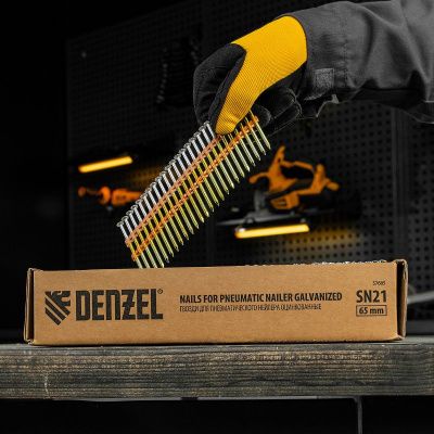 Гвозди для пнев. нейлера (оцинк.), длина - 65 мм, диам. - 2,9 мм, 2000 шт. Denzel-Tehinstrument
