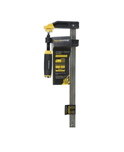 Струбцина F-образная, 80x300x370мм, усилие 275кгс, hanskonner-Tehinstrument