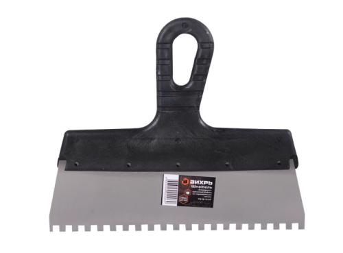 Шпатель ВИХРЬ 6х6 мм, зубчатый, нержавейка, пластик, 250мм-Tehinstrument