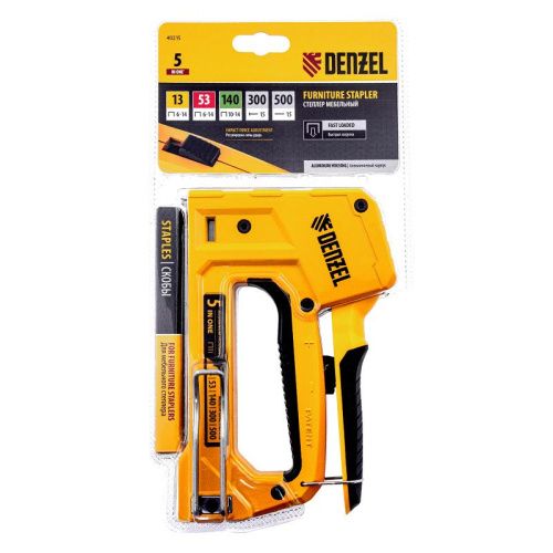 Степлер мебельный, тип 53 и 13, 6-14мм, тип 140, 10-14мм, тип 300, 15мм, тип 500, 15мм Denzel-Tehinstrument