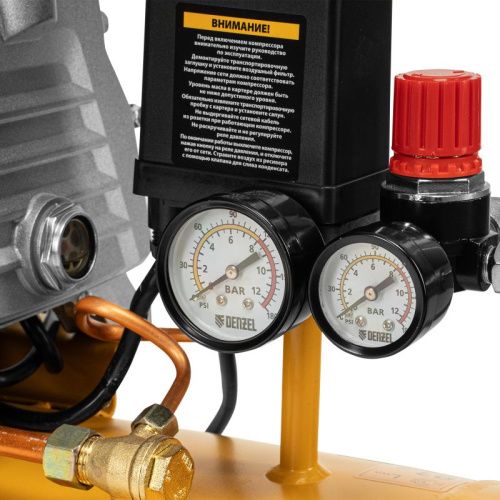 Компрессор воздушный, прямой привод DC1500/50, 1.5 кВт, 50 литров, 220 л/мин Denzel-Tehinstrument