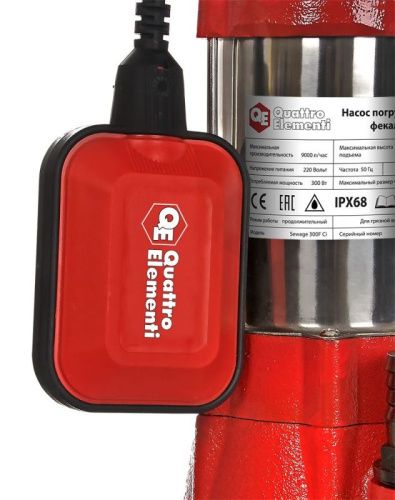 Фекальный насос QUATTRO ELEMENTI Sewage  300F Ci-Tehinstrument