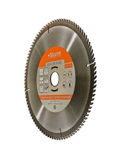 Пильный диск, размер 255x30x96 зубьев, твердосплавные напайки  Sturm-Tehinstrument