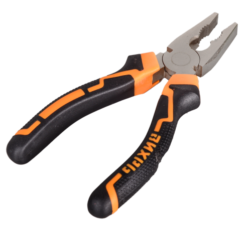 Плоскогубцы (пассатижи), 160мм., никелированные, двухкомпонентные рукоятки, Вихрь-Tehinstrument