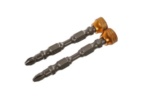 Биты PH2x65мм, 2 шт.с держ., 3 шт без держ. Сталь S2, 5шт, БОЕКОМПЛЕКТ-Tehinstrument