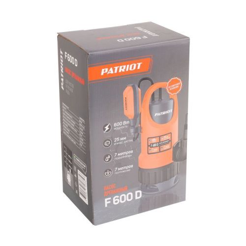 Насос дренажный Patriot F 600 D-Tehinstrument