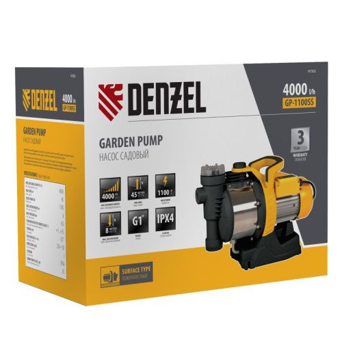 Садовый поверхностный насос Denzel GP1100SS-Tehinstrument