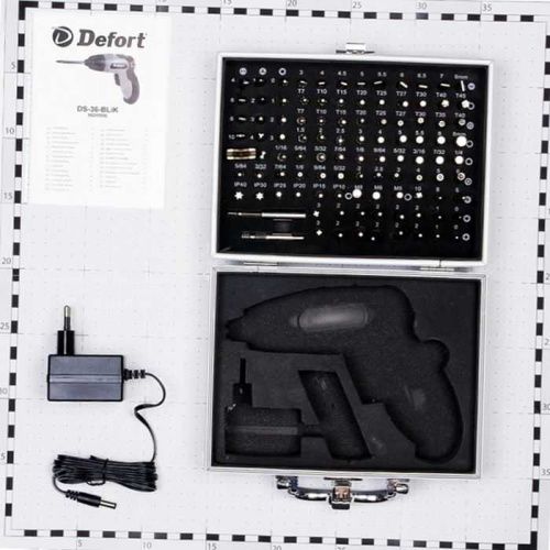Аккумуляторная отвертка Defort DS-36-BLiK (отвертка Дефорт 36BLiK), 98295696-Tehinstrument