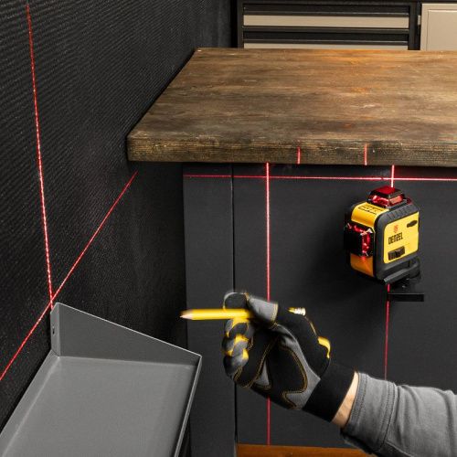 Лазерный уровень мультипризменный Denzel LX 360-3 Red-Tehinstrument