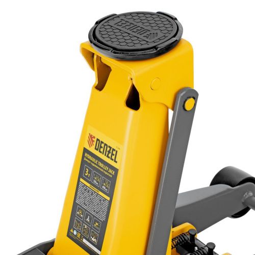 Домкрат гидравлический подкатной, 3 т, 125-470 мм, быстрый подъем, проф. Denzel-Tehinstrument