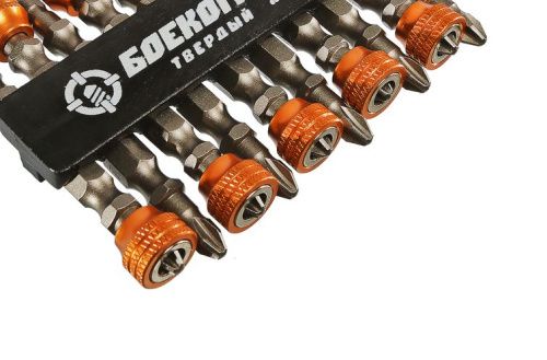 Биты PH2x65мм, со съемным магнитным держ., сталь S2, 10шт, БОЕКОМПЛЕКТ-Tehinstrument