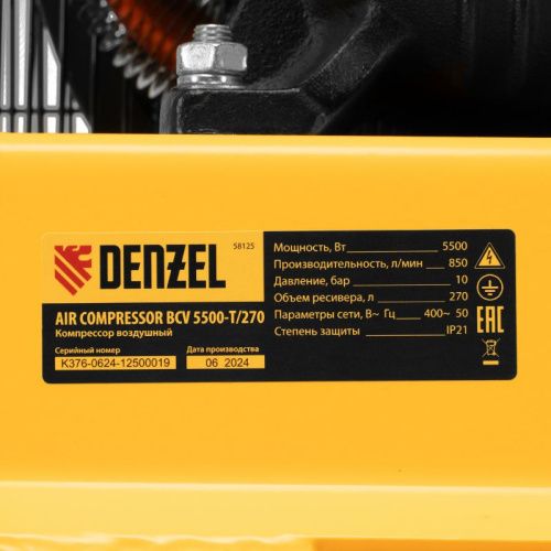 Воздушный ременной компрессор Denzel BCV 5500-T/270-Tehinstrument