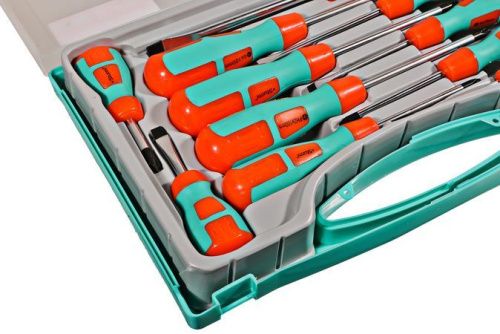 Набор отверток 11 предметов, пластиковый кейс, CrV,  Sturm-Tehinstrument