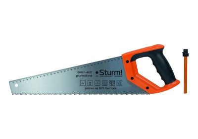 Ножовка по дереву, с карандашом, 400мм, 7-8TPI, 3D, серия Кулибин,  Sturm-Tehinstrument