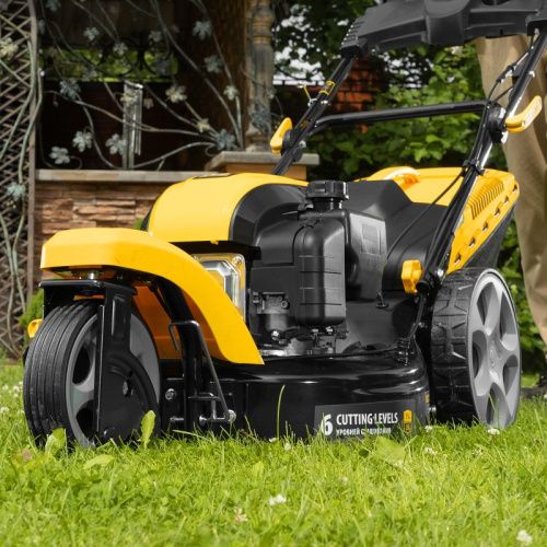 Бензиновая газонокосилка Denzel GLT-460SP-T с поворотным колесом-Tehinstrument