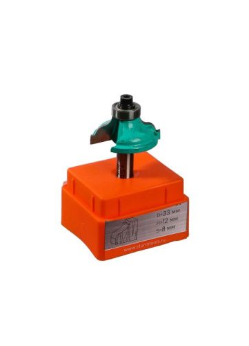 Фреза кромочная калевочная с подшипником 12,7  dxhxl 33x12x56 мм, хв.8  Sturm-Tehinstrument