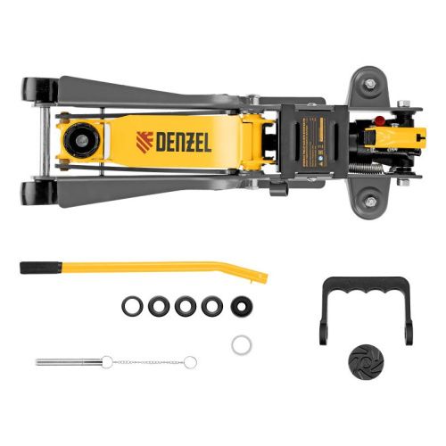 Домкрат гидравлический подкатной с фиксатором, 2,5 т, 85-385 мм Denzel-Tehinstrument