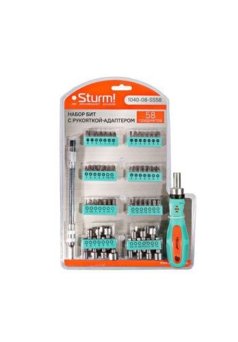 Отвертка с насадками, 58 предметов, мягкий чехол, CrV  Sturm-Tehinstrument